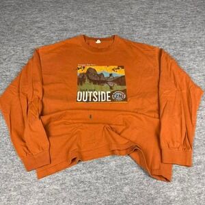 Zion National Park Utah Just Get Outside Graphic Long Sleeve T-Shirt Orange XL
